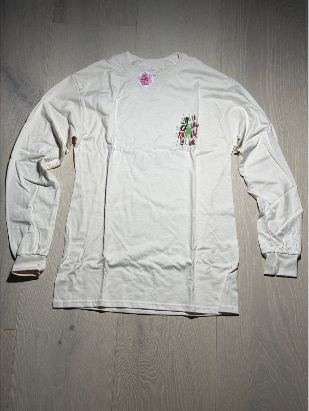 Anti Social Social Club White Long Sleeve T-Shirt Size Small